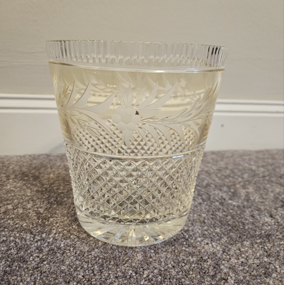 Elegant Crystal Cut Glass Vase